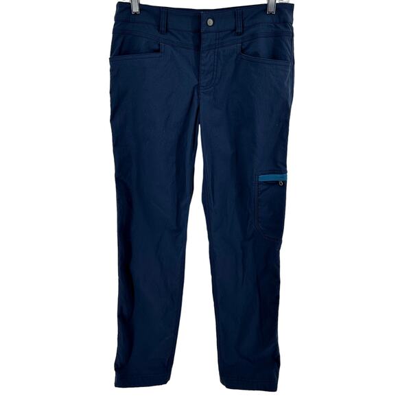 Title Nine Trail Mix Cargo Hiking Pants Stretch Ankle Pocket Outdoor Navy Blue 4 - Picture 1 of 5